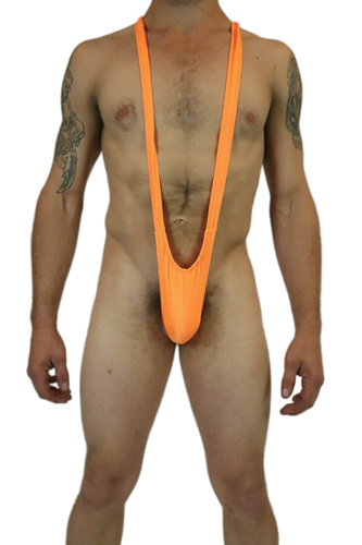 Mankini Borat Orange Thong Bodysuit Swimsuit Lingerie Underwear Sexy - Picture 7 of 8