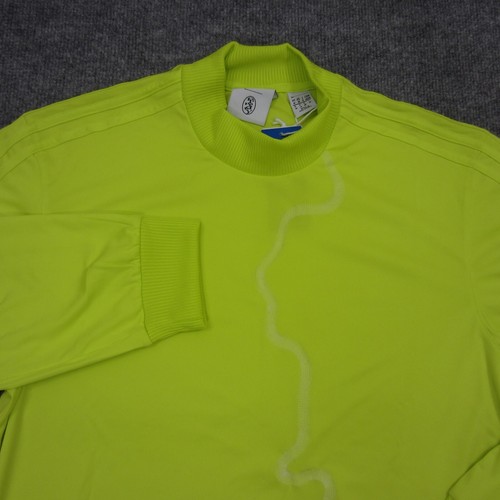 adidas x Blondey McCoy A.B. Solar Jacquard Jersey Mens Medium Acid Yellow NEW - Picture 2 of 10