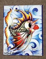 New Orleans PUCKER FISH  Jamie Hayes ART PRINT SIGNED 16x20 Limited Edition