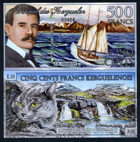 Kerguelen Island 500 Francs, 2011, POLYMER, F