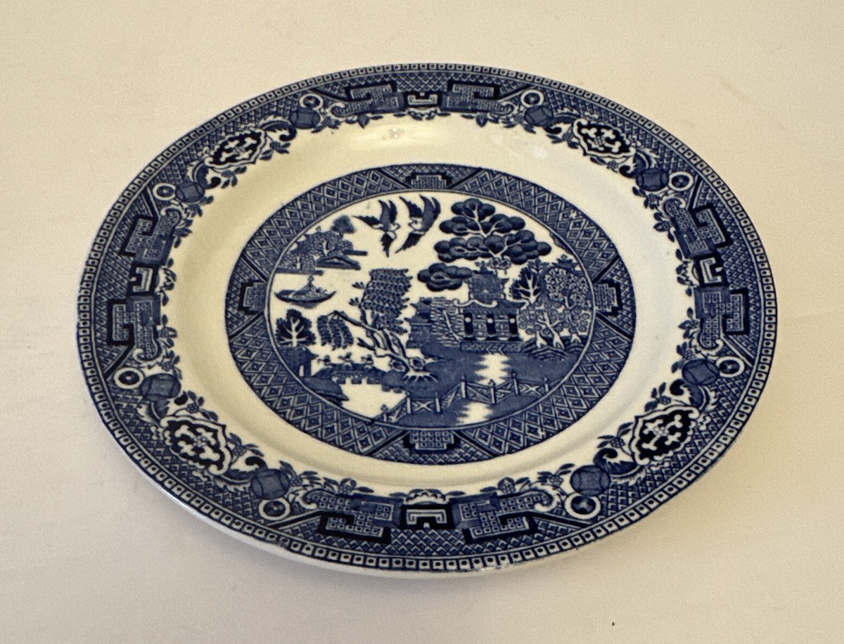 1920's BLUE Willow Woods Ware, Wood & Sons ENGLAND, 6