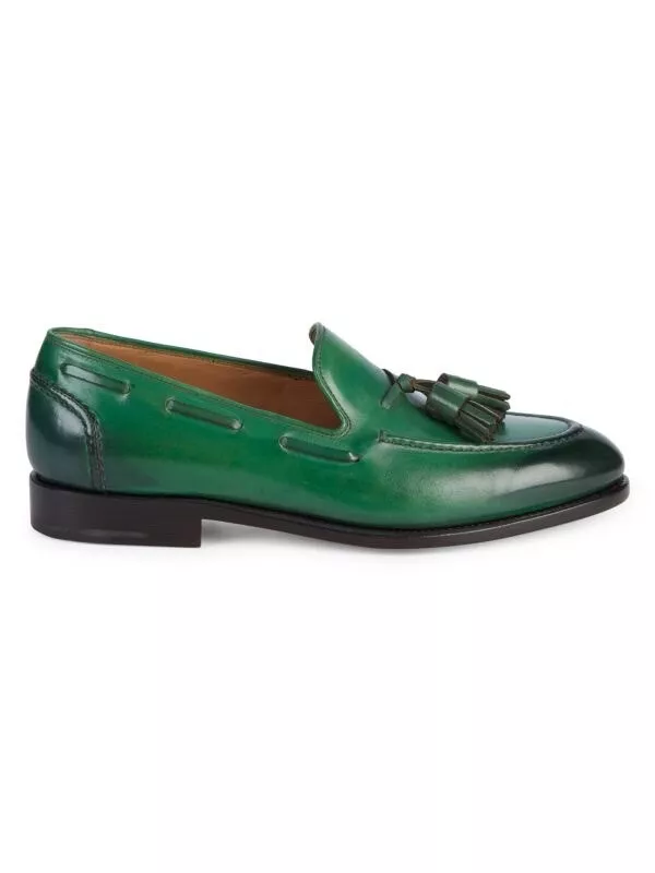 Green ferragamo best sale shoes