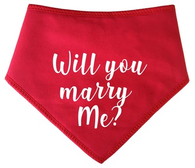 will you marry me dog bandana