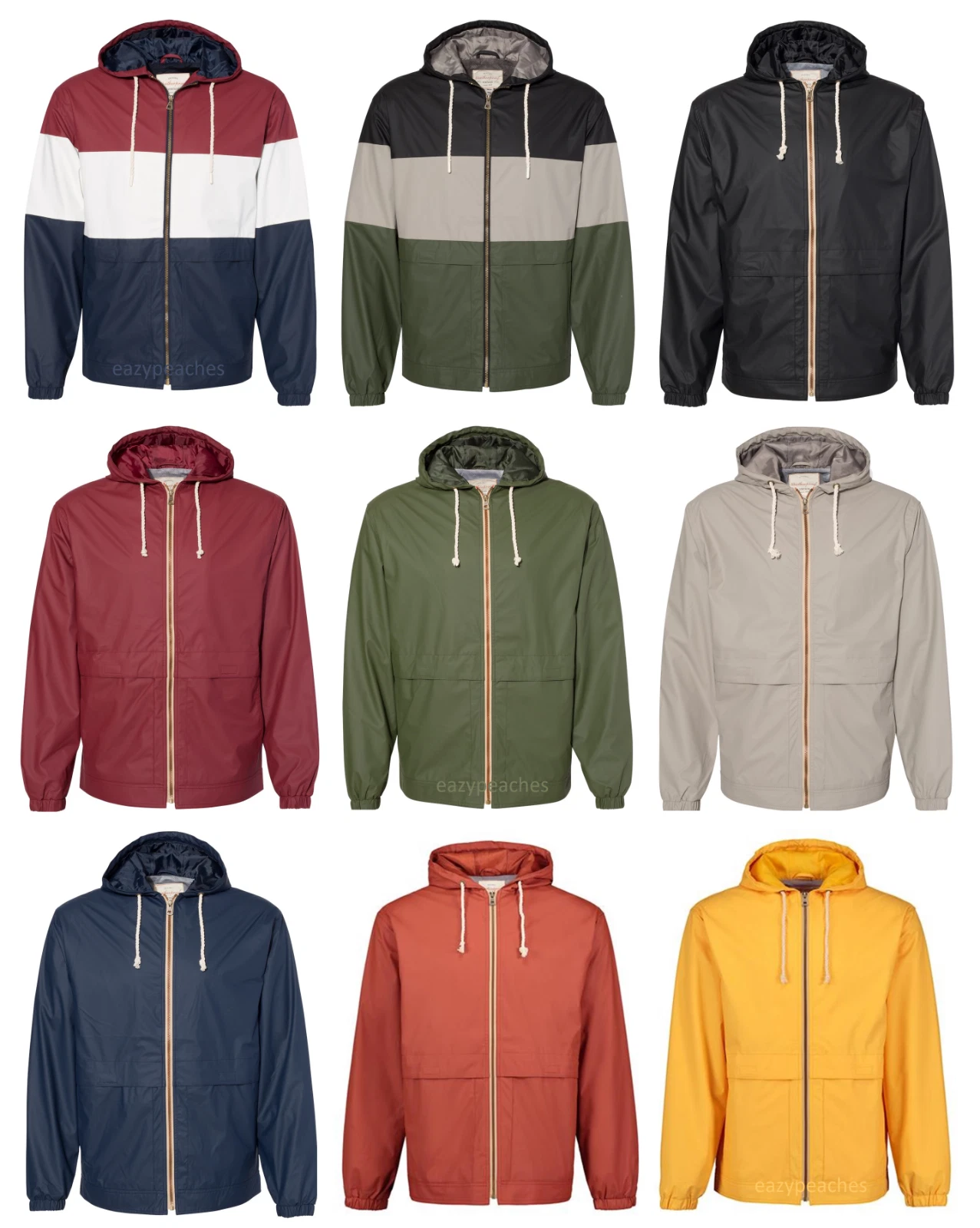 Weatherproof Vintage Water Resist Windbreaker All Season Coat Hooded Rain Jacket