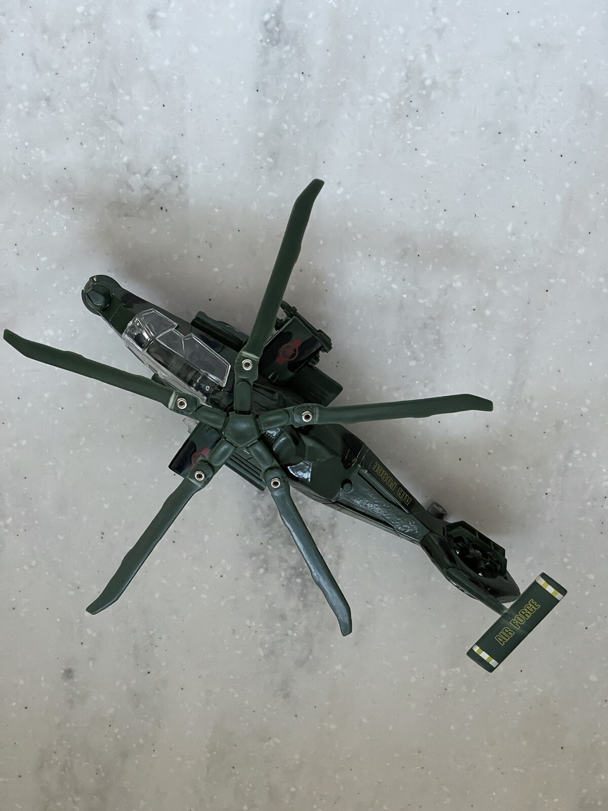 U.S. Air Force Helicopter Toy Die Cast Green & Black Camo Please Read Info