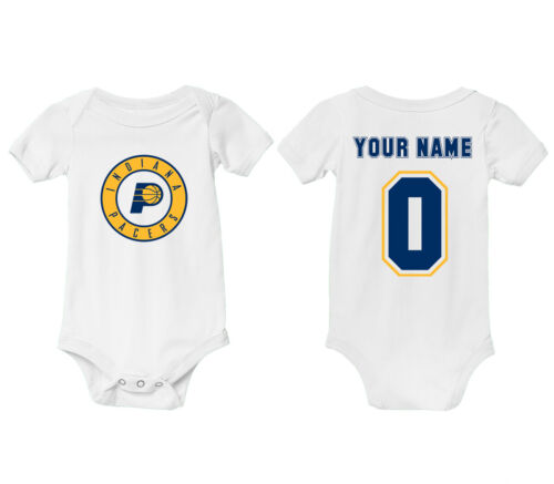 Personalized Baby Shirt Indiana Pacers Basketball Infant Bodysuit Haliburton Fan - Picture 1 of 7