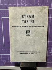 vintage 1940 booklet Steam Tables Combustion Engineering Inc-Superheated Steam