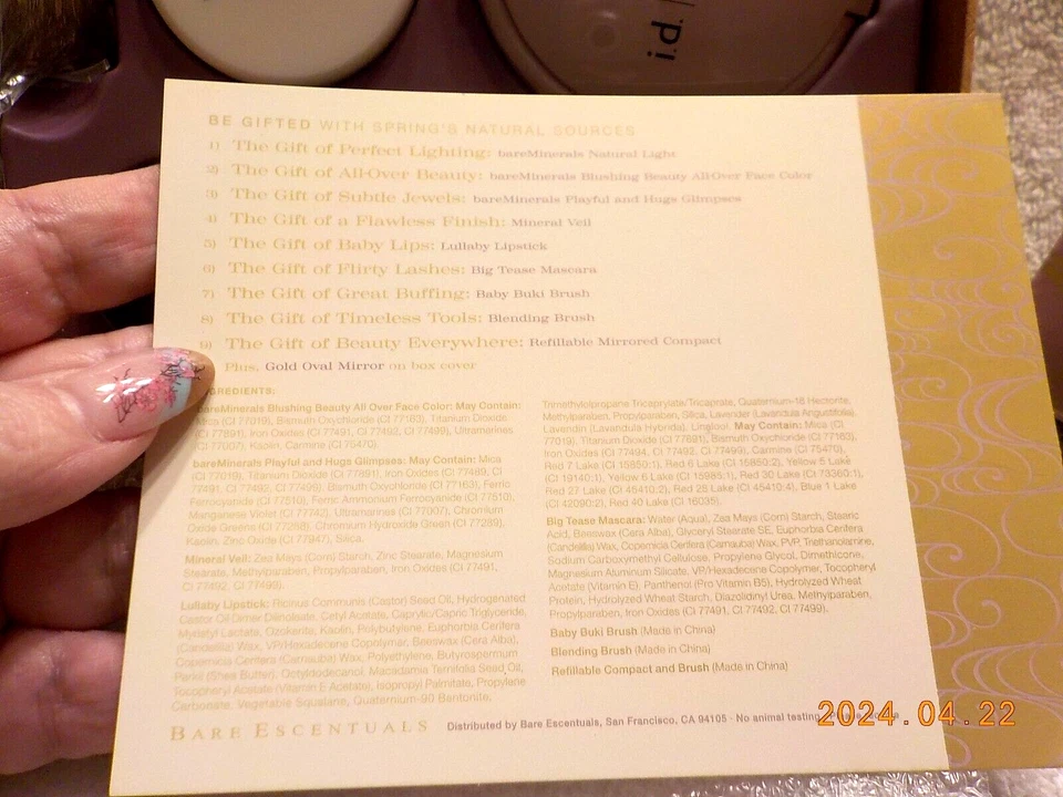 Juego de 10 piezas de maquillaje Bare Escentuals - "El look dotado para la primavera" NOS en caja Foto 4 de 4