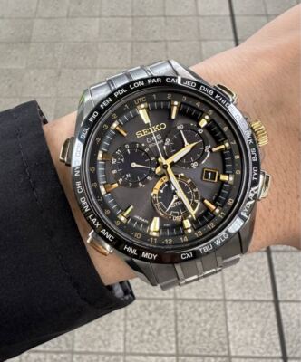 Seiko Astron Analog Solar Men Gps Date Radio Vintage 931964509