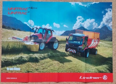 Lindner Unitrac / Lintrac Poster 80x57 cm ... Folded in A4 - Excellent Condition