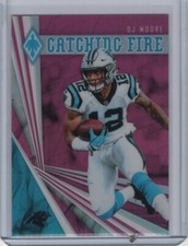 2019 Panini Phoenix DJ Moore Catching Fire Pink Parallel #26 93/199