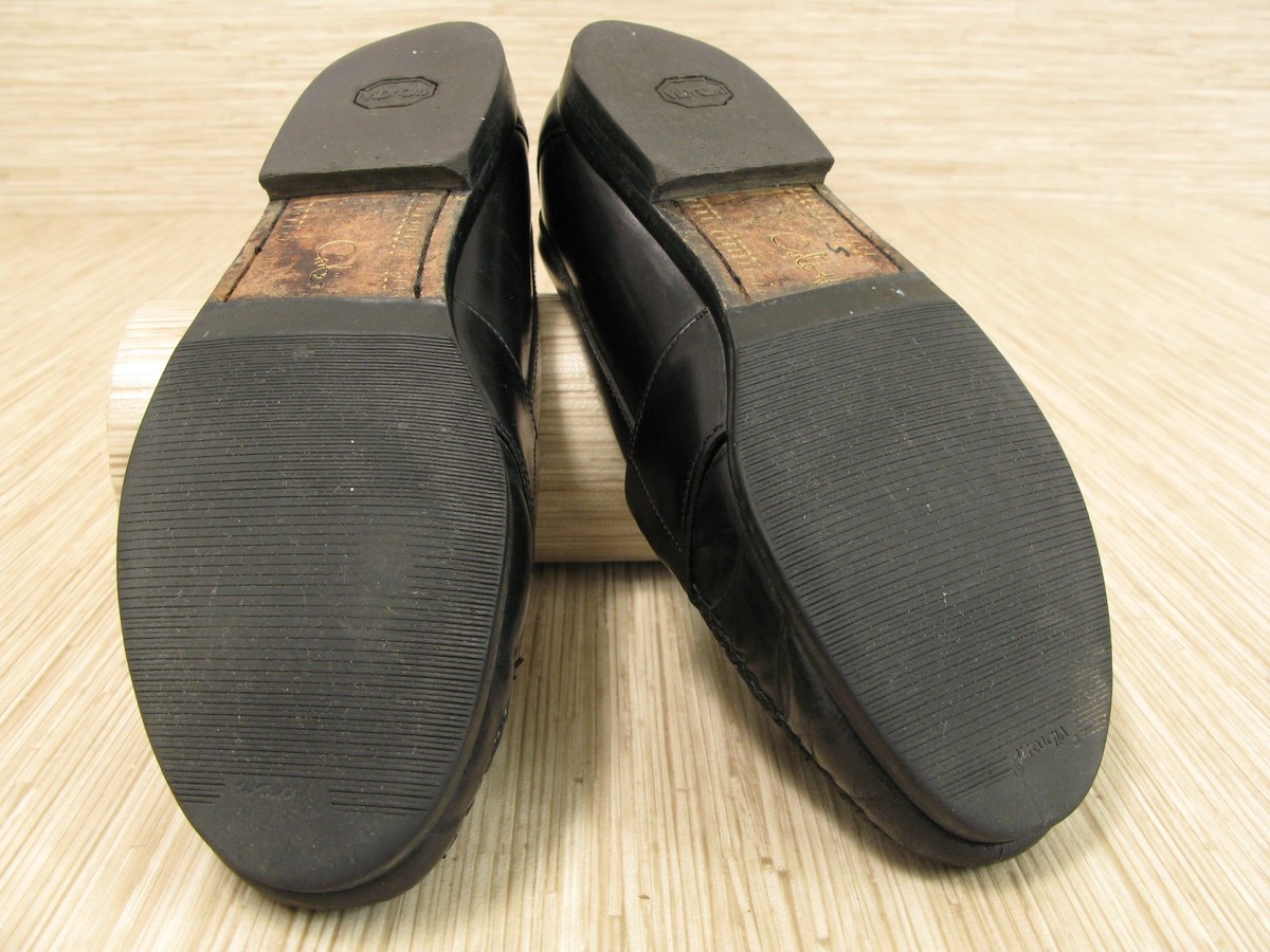 Cole Haan Black Leather Kiltie Tassel Loafers Men