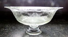 FEDERAL DEPRESSION GLASS LARGE PESTAL MADRID COMPOTE BOWL
