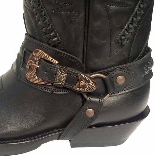 Mezcalero Rancho Bikerboots 9064 black handgenäht Stiefel besohlt Absatz schräg - Bild 5 von 7