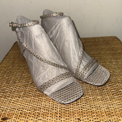 Rebecca Minkoff Women s Size 8M RB Nanine Metallic Nude Sparkle Mesh Heel Glam
