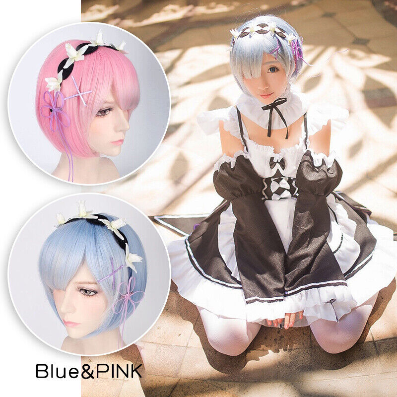 Anime Re: Zero kara Hajimeru Isekai Seikatsu Rem Ram Cosplay Costume Maid  Dress