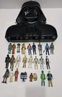 Vintage 1970s 1980s Kenner Star Wars HUGE Lot Of 25 Figures w/ Darth Vader Case