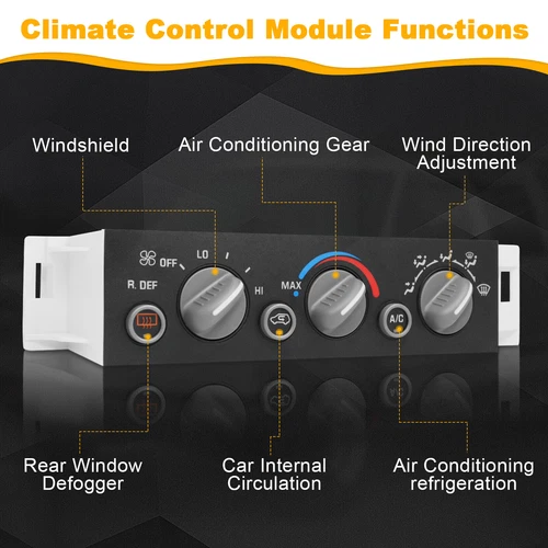 Heater A/C Control Panel Switch Unit for 1996-2000 Chevrolet GMC C1500 K1500 US - Picture 6 of 12