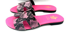 Liberty Women's Sandal Shoes Python Slipper Fuchsia