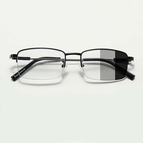 Occhiali miopia mezzo uomo moda miope metallo meno montatura ottica senza montatura ☽ - Foto 6 di 15