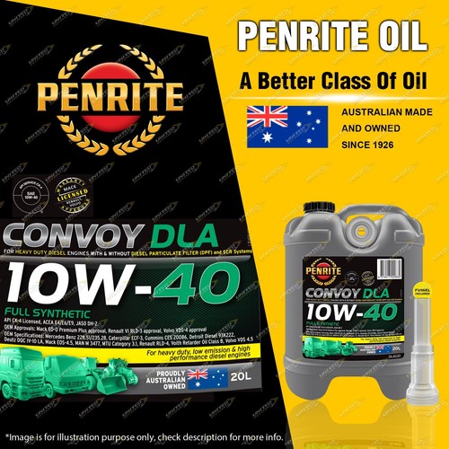 Penrite Full Synthetic Convoy DLA 10W-40 Engine Oil 20L - Premium Quality - Picture 2 of 2