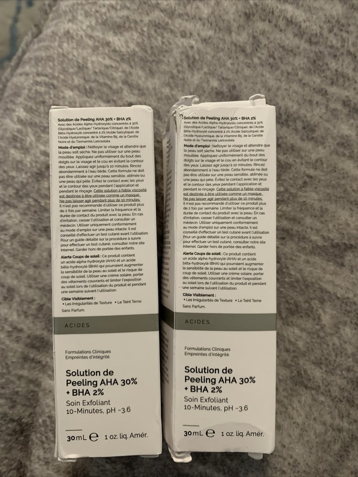 The Ordinary Peeling Solution AHA 30% + BHA 2% -2 Bottles New & Sealed ...