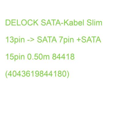 DELOCK SATA-Kabel Slim 13pin -> SATA 7pin +SATA 15pin 0.50m 84418 (4043619844180