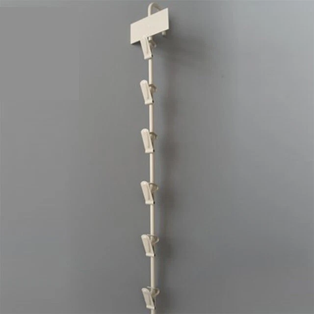 Metal Merchandising Strip Hanging Clip for 12 items with Scan Plate-Beige -1PC
