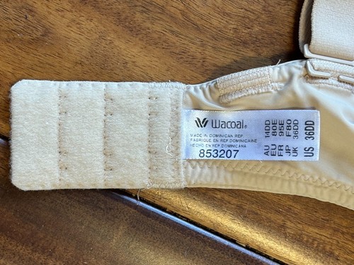 Wacoal Beige 853207 Sensibility Contour T-Shirt Moulded Bra Women's Size 36DD - Picture 7 of 10