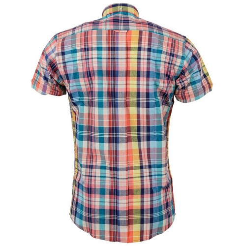 Camisa Relco Para Hombres Algodón Cuadros Manga Corta Abotonada Primavera Nueva Gama '24 - Imagen 9 de 13
