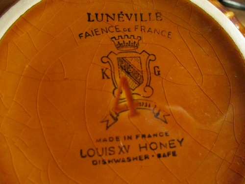 Luneville Faience de France Louis XV Honey Brown Bowl #1 - Picture 4 of 4
