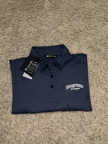 Travis Mathew Oceanside Solid Polo Shirt Blue Nights Large Seagrams Escapes NWT - Picture 2 of 10