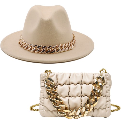 Unisex Wide-Brim Panama Style Hat Felt Cap Bag Fedora Hats Jazz Hats New - Picture 9 of 21
