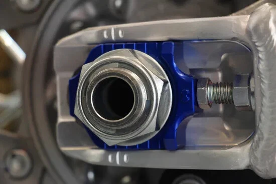 Works синий алюминиевый элитный блок оси пара для Yamaha YZ450F 03-08 - Изображение 4 из 4