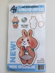 Art-Impressions-Bunny-Mini-Spinner-Set-Rubber-Stamps-and-Matching-Dies-4732