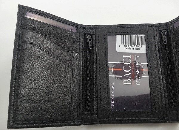 RFID Blocking Wallet Credit Card Protection Leather Blocking Mens 