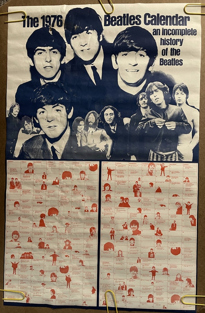 Beatles Poster ❺ BEATLES Poster 1966 Shea Stadium Original Authentic 20”x 13