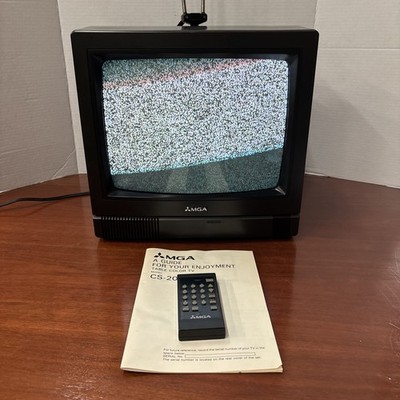 Mitsubishi MGA CS-1346R 13” CRT TV Television w/ Remote For Gaming