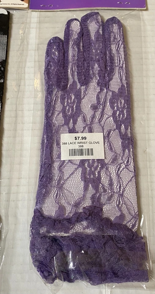 Lote Mixto Leg Avenue Guantes de Encaje Codo Muñeca Para Mujer Chic Negro Púrpura Amarillo Punk Foto 3 de 4