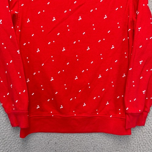 Minecraft Santa Creeper Sweatshirt Boys Large Red Mad Engine Holiday Sweater - Picture 9 of 11
