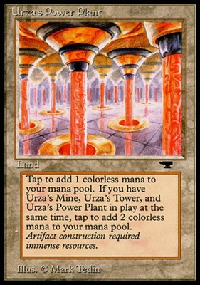 1x Urza's Power Plant (Columns) MTG - Antiquities - Moderate Play