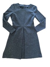 Madewell Gia Marled Long Sleeves Concept Dress in Black Speckled E6044 Size 6