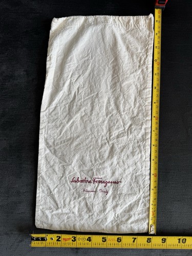 Set Of Four (4x) SALVATORE FERRAGAMO Drawstring Shoe Dust Bags Italy 15”x 8” - Bild 2 von 5