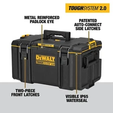 TOUGHSYSTEM 2.0 22 In. Medium Tool Box, TOUGHSYSTEM 2.0 Deep Tool Tray and (2) T