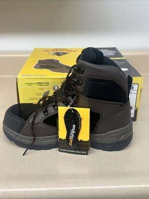 Herman Survivors Zephyr Men Size 8 Brown Black Steel Toe Lace Up Work Boots