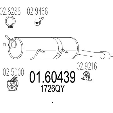 PEUGEOT 307 REAR END SILENCER CC 2003-