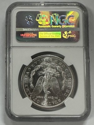 1878 S Morgan Silver Dollar NGC MS-64 First Year, White, Almost