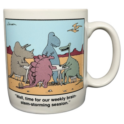 The Far Side Dinosaurs Brain Stem Storming Mug OZ