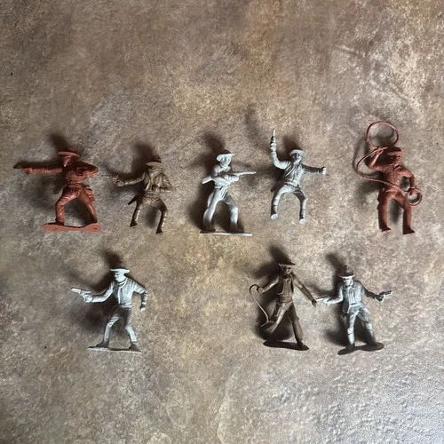 Lot Of 8 Orig Marx 54mm For Western Playsets