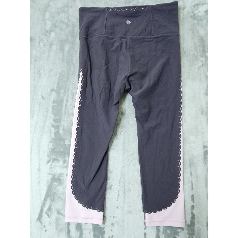 Leggings Athleta Mujer M Ágata Púrpura Eulación Vieira Capri Cintura Alta Yoga Foto 2 de 4
